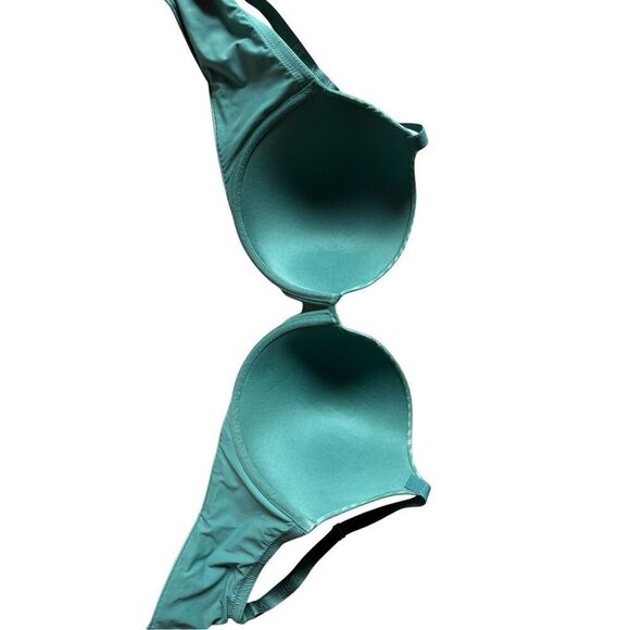 Victoria’s Secret T-shirt Push-Up Full Coverage 38DD Green Striped - Picture 9 of 9